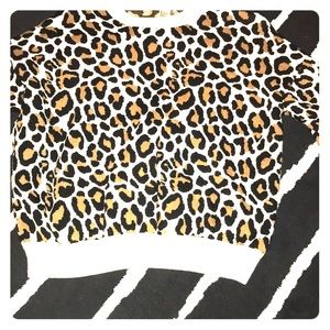 H&M cheetah print sweater